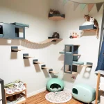 Arbre à chat mural pour chats actifs