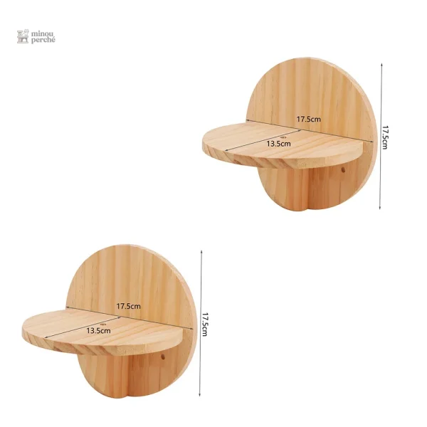 Arbre à chat compact en bois pour petits espaces