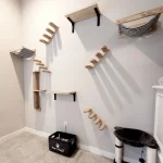Échelle en bois pour arbre à chat mural NidMurale