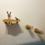 NidMurale, arbre à chat en bois avec hamac intégré