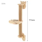Arbre à chat en bois, solution gain de place