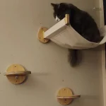 Hamac mural pour chats en bois