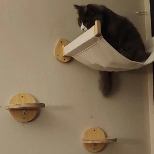 Hamac mural pour chats en bois