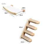 Escalier en bois pour chat, décoratif et fonctionnel