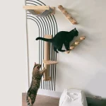 Arbre à chat mural en bois robuste
