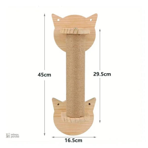 Arbre à chat en bois, gain de place optimal