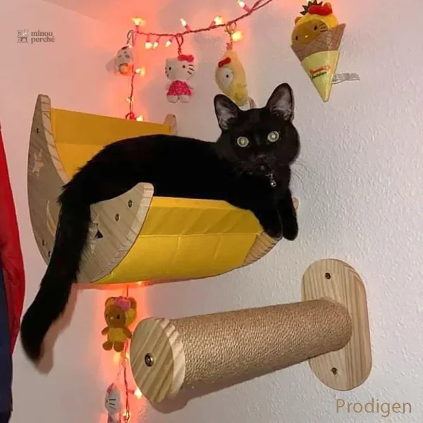 Hamac mural pour chats, confort et style