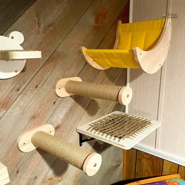 Accessoires muraux pour chats actifs