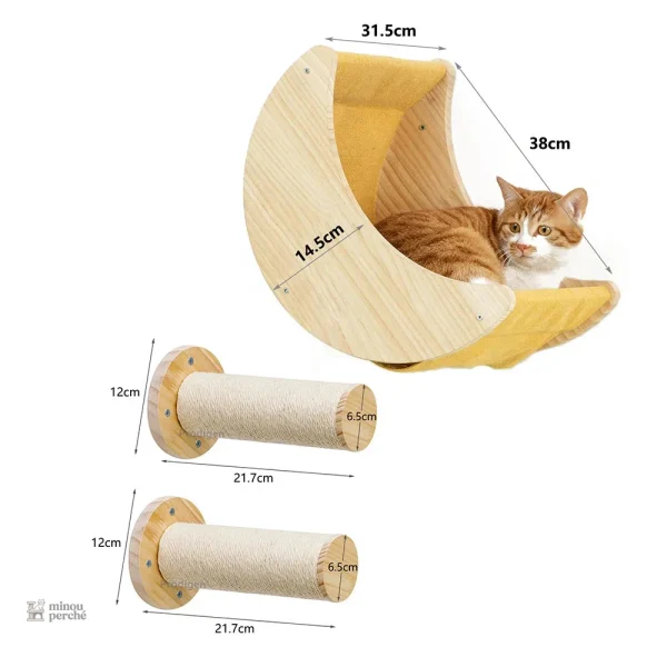 Arbre à chat mural pour un environnement stimulant