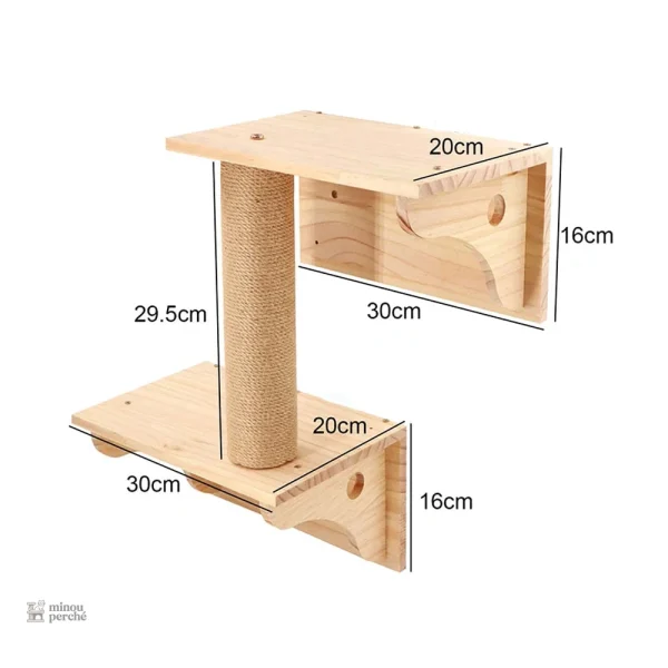 Éléments en bois pour le confort des félins