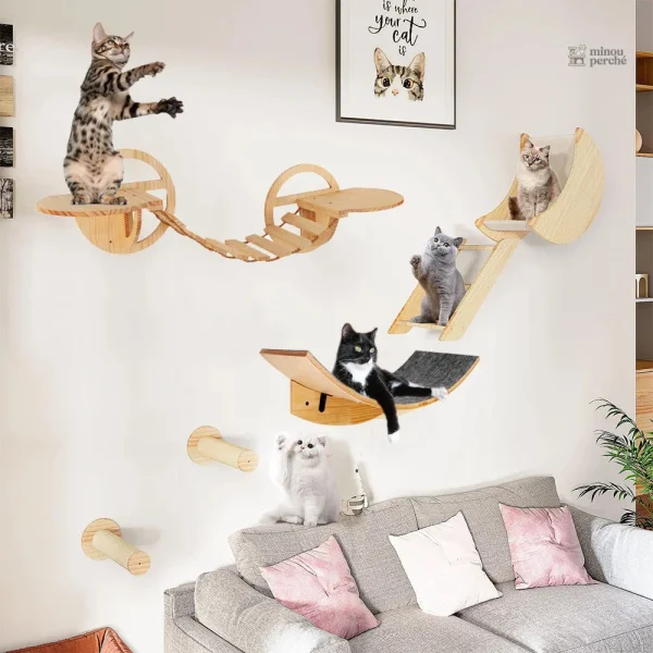 Perchoir mural pour chats - Design moderne et pratique