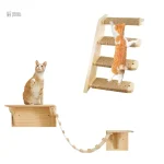 Arbre à chat mural CatVenture avec pont suspendu