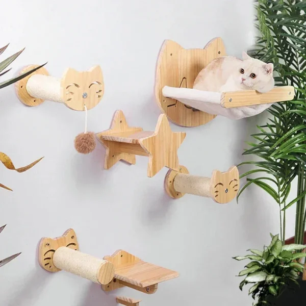 Structure murale pour chats, pont pour grimper