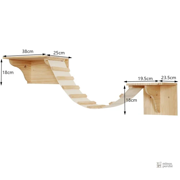 Mobilier pour chat à installer au mur