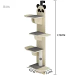 Arbre à chat avec plateformes, parfait pour le jeu et le repos