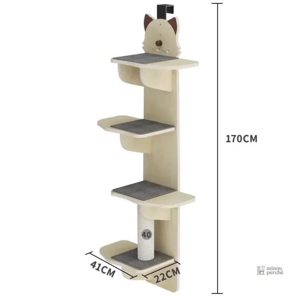 Arbre à chat élégant, solution de confort pour vos félins