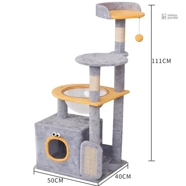 Arbre à chat avec griffoir intégré