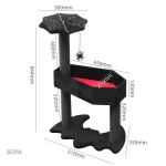 Arbre à chat noir gothique pour chats élégants