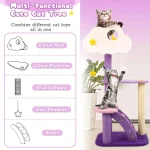 Arbre à chat design nuage pour chats