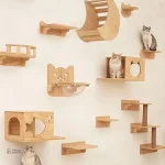 Arbre à chat mural avec plateforme perchée