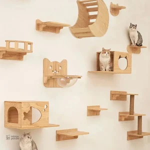 Arbre à chat mural avec plateforme perchée
