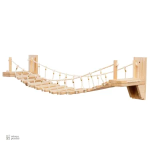 Pont suspendu en bois pour chat
