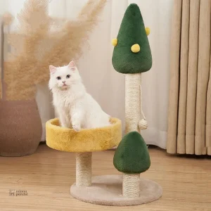 Arbre à chat rose pour jouer et se reposer