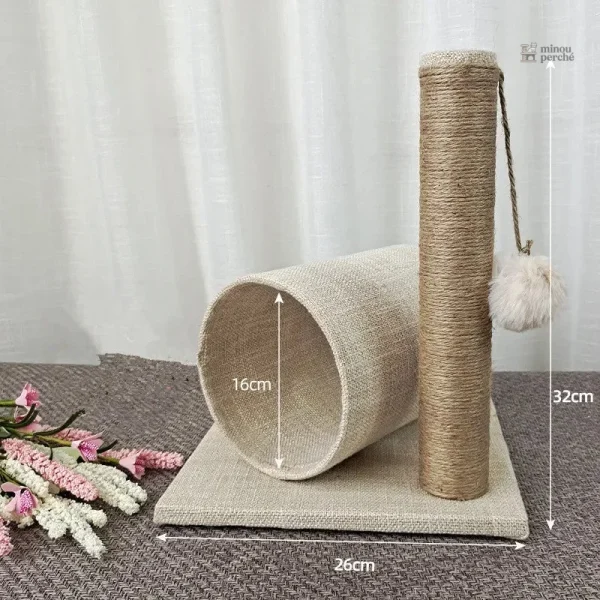 Rouleau à griffer pour chats dans des teintes pastel