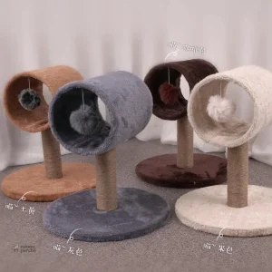 Arbre à chat tube, design cylindrique pour chats actifs