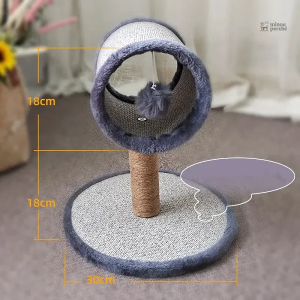 Cylindre de jeu en tissu pour chats curieux
