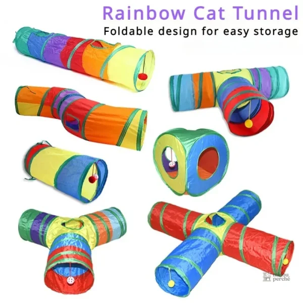 Arbre à chat multi-colore Rainbow tunnel ColorCat