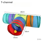 Tunnel pour chat en couleurs vives, arbre à chat Rainbow