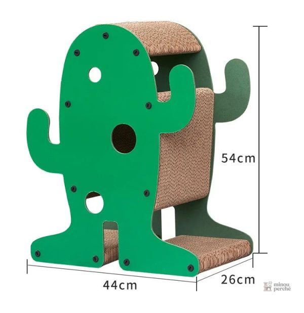 Arbre à chat compact en carton ondulé