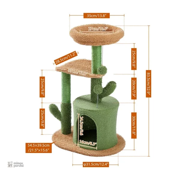 Arbre à chat vert, un refuge douillet pour vos compagnons félins
