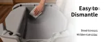 Bac à litière ergonomique pour chats