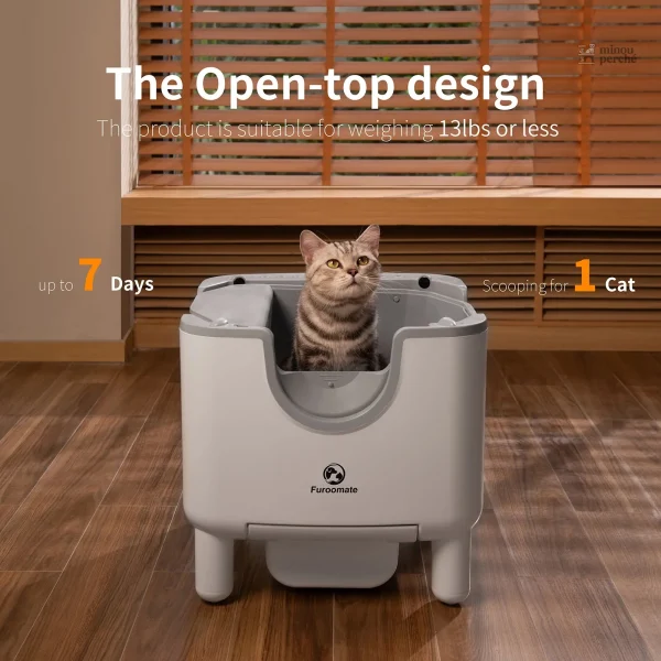 Bac à litière ouvert pour chats