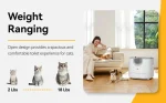 Bac à litière spacieux pour chats