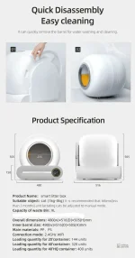Design innovant du bac à litière SmartDome