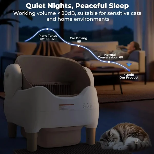 Litière connectée pour chat, modèle SmartOpen Care