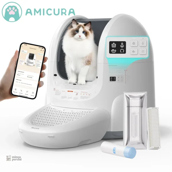 Bac à litière autonettoyant connecté 65L
