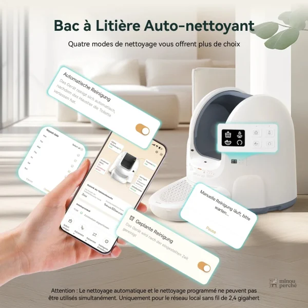 Bac à litière connecté pour une propreté optimale