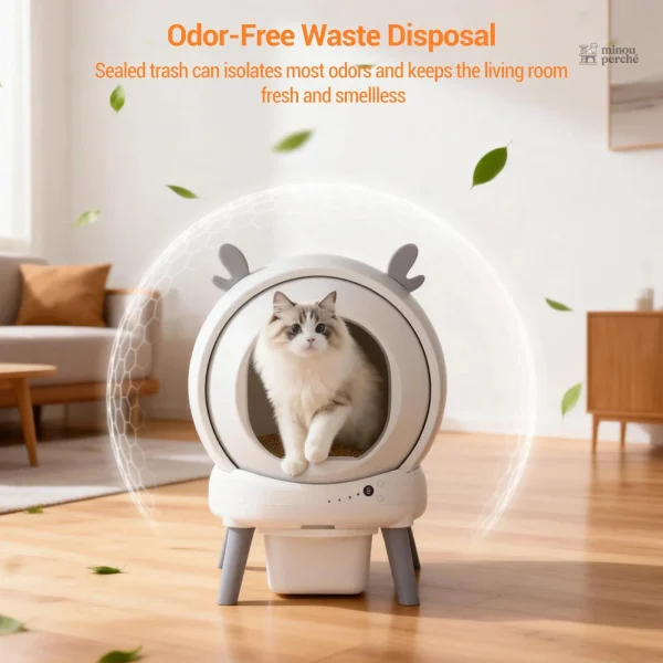 Bac à litière intelligent pour chats exigeants