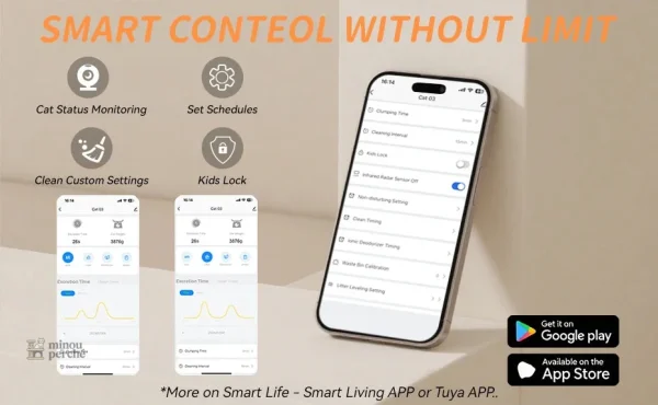 Bac à litière intelligent pour chats