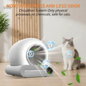 Bac à litière autonettoyant pour chat