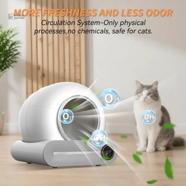 Bac à litière autonettoyant pour chat