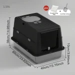 Bac à litière SteelFlip pour un entretien simplifié