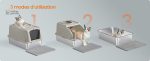 Bac à litière inox, parfait pour votre chat
