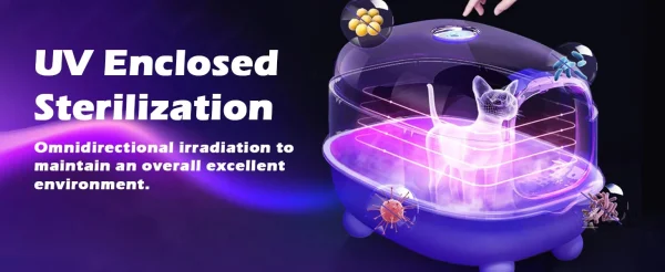 Système de purification UV dans un bac à litière