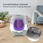 Bac à litière avec purification UV pour chats