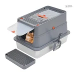 Bac à litière avec accès facile pour les chats